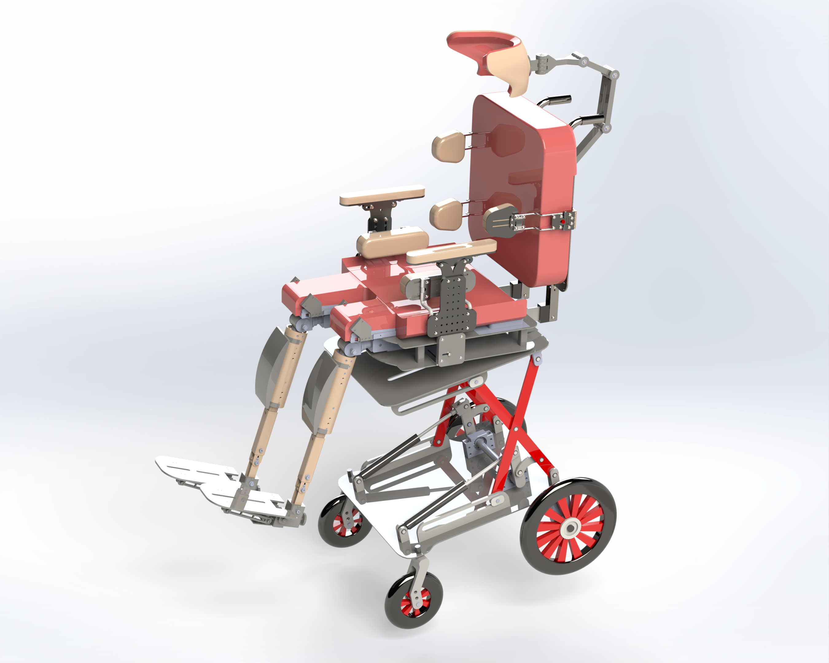 Rendered view of the customizable CP chair